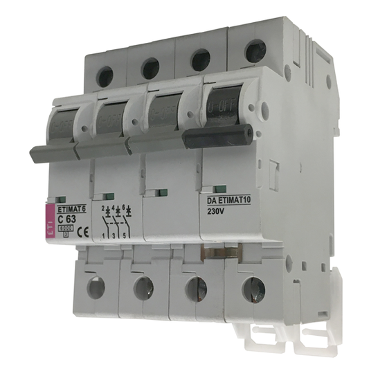 Leistungsschalter 3p 63A mit Auslösespule für 36kW